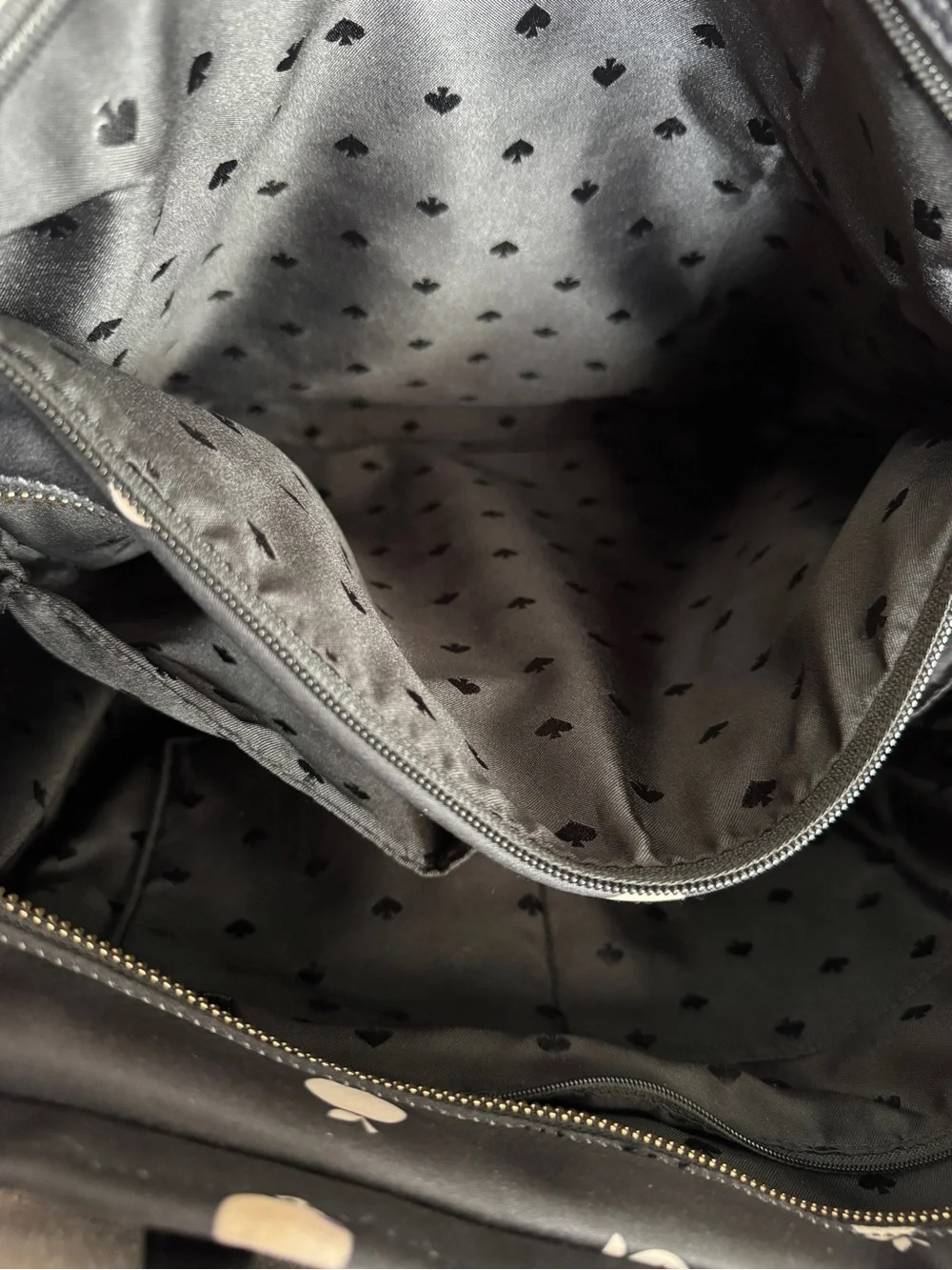 kate spade Black Tote with Apple Print